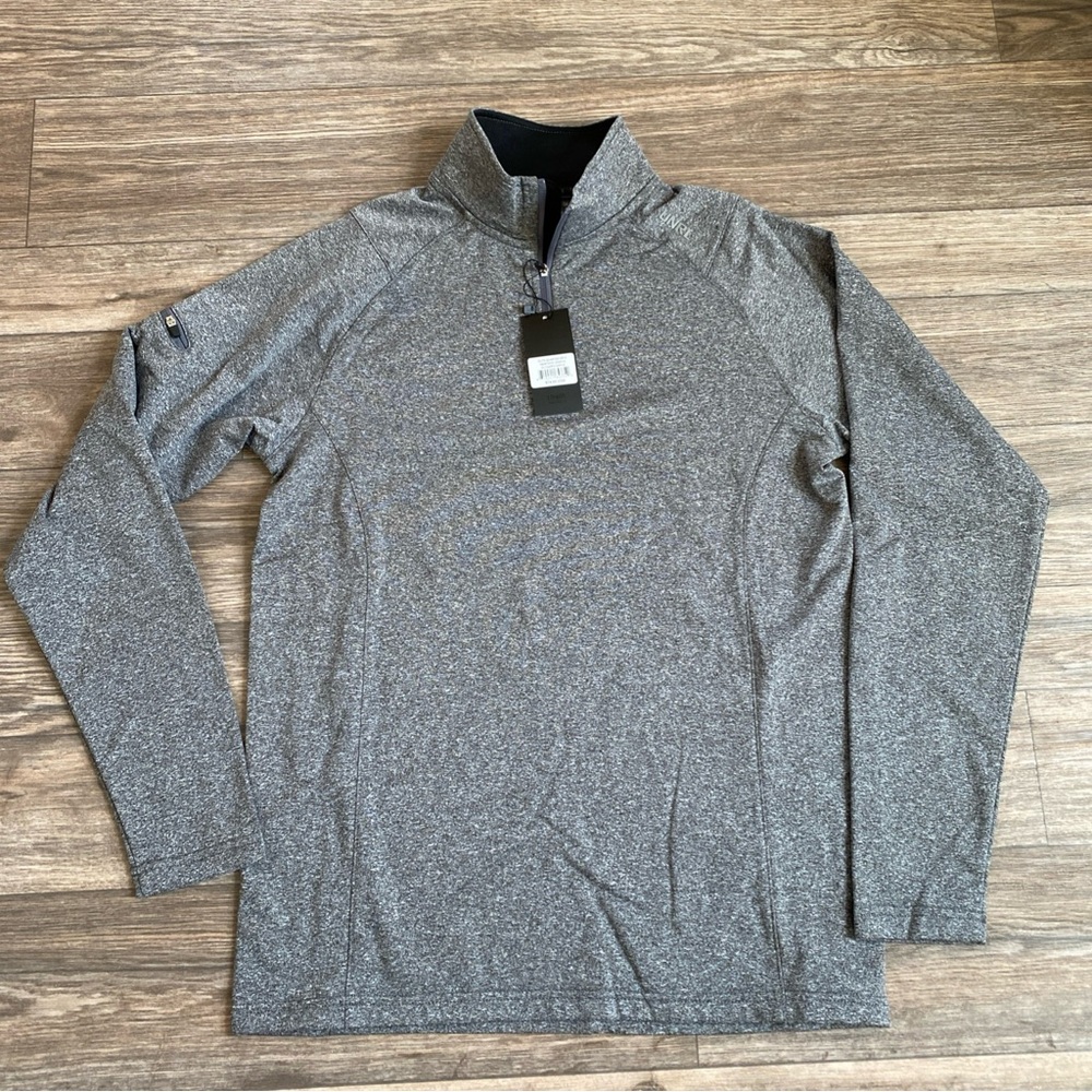 UNRL Gray Quarter-Zip Performance Pullover S NWT - image 1